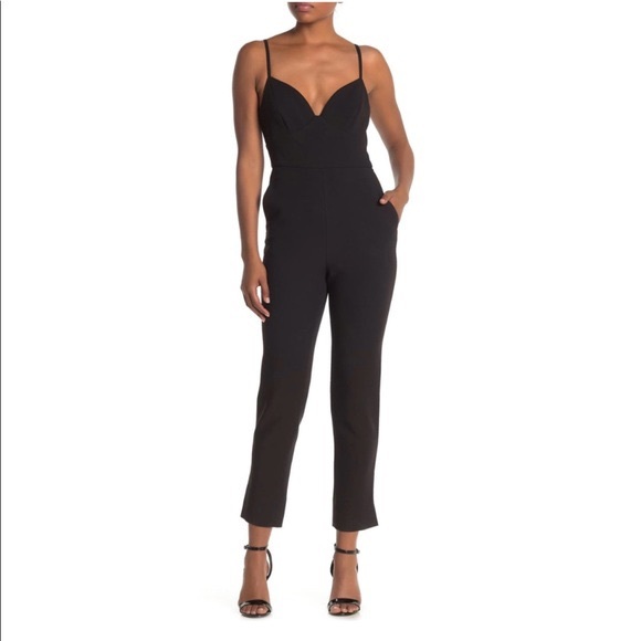 BCBGMaxazria Cut Out Back Jumpsuit M NWT - Picture 2 of 15
